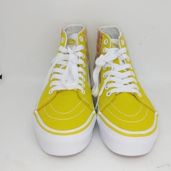 VANS SK8 Hi-Top Womens NEW w/Tags Psychadelic Resort Yellow Sneakers - sz. 5 - Picture 3 of 7